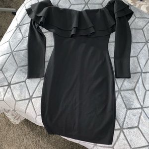 Black Off the Shoulder Dress, Bodycon dress, Professional/WorkWear/Date Night